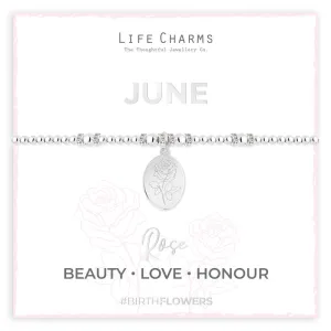Life Charms - June Birth Flower Bracelet