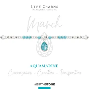 Life Charms March Birthstone Bracelet