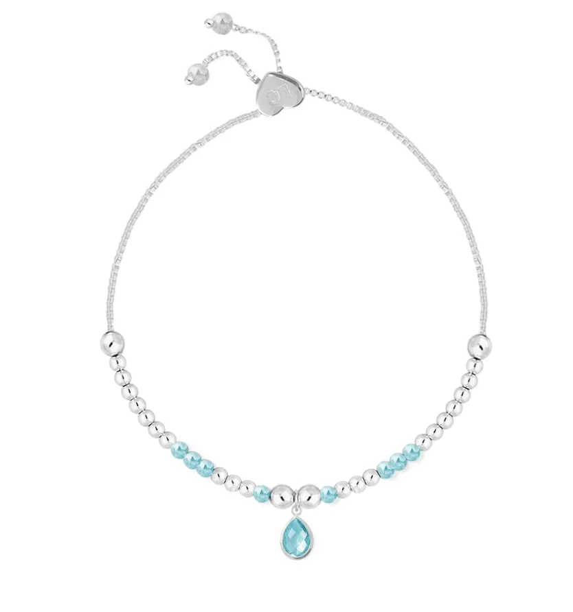 Life Charms March Birthstone Bracelet