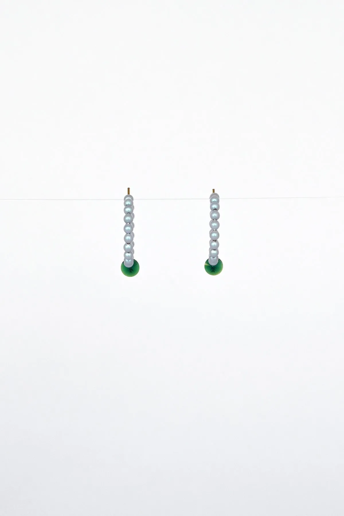 Little Moon Earrings, Emerald