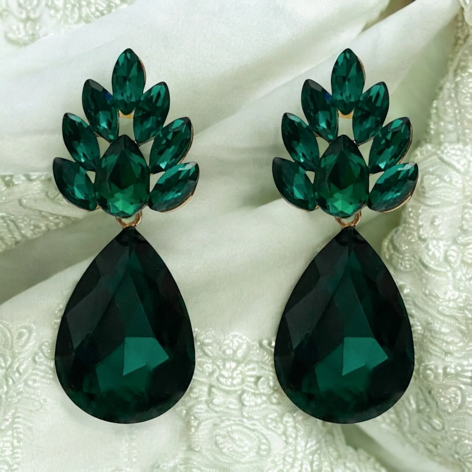 Margot Earrings - Emerald