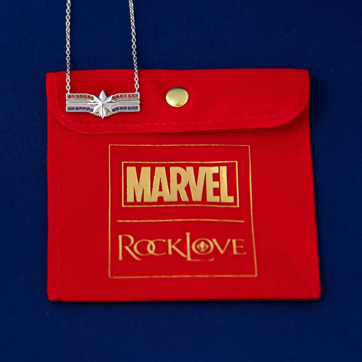Marvel X RockLove MARVEL STUDIOS CAPTAIN MARVEL Crystal Star Necklace