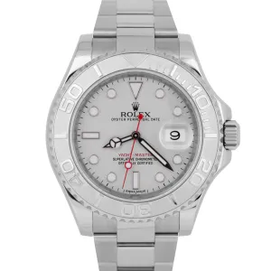 MINT Rolex Yacht-Master PAPERS Steel Platinum Stainless Steel 40mm 116622 B P