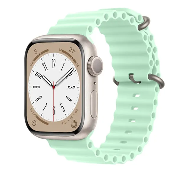 Ocean for Apple watch band 49mm 44mm 40mm 45mm 41mm 42mm 38mm 40 44 45 mm silicone bracelet iWatch series 7 6 3 se Ultra 8 strap| |