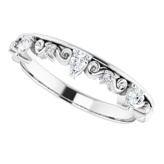 Pear Scroll Anniversary Band