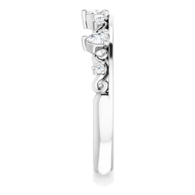 Pear Scroll Anniversary Band
