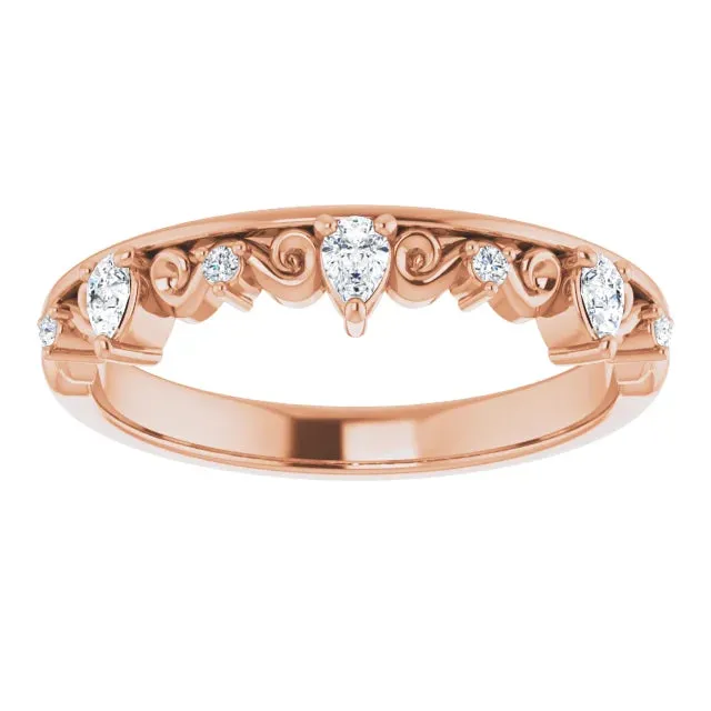 Pear Scroll Anniversary Band