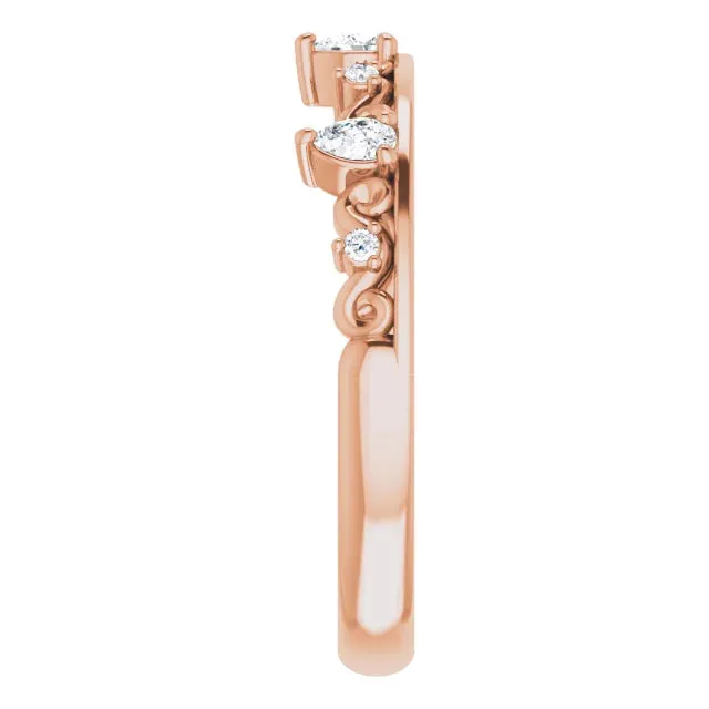 Pear Scroll Anniversary Band