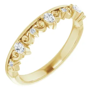 Pear Scroll Anniversary Band