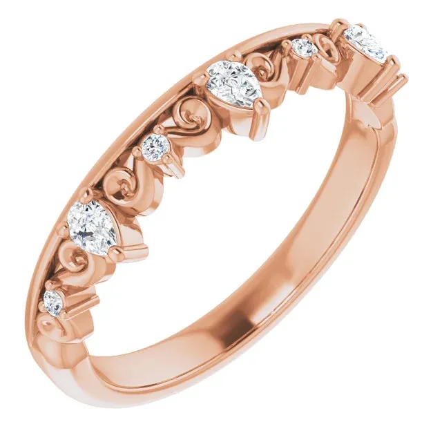 Pear Scroll Anniversary Band