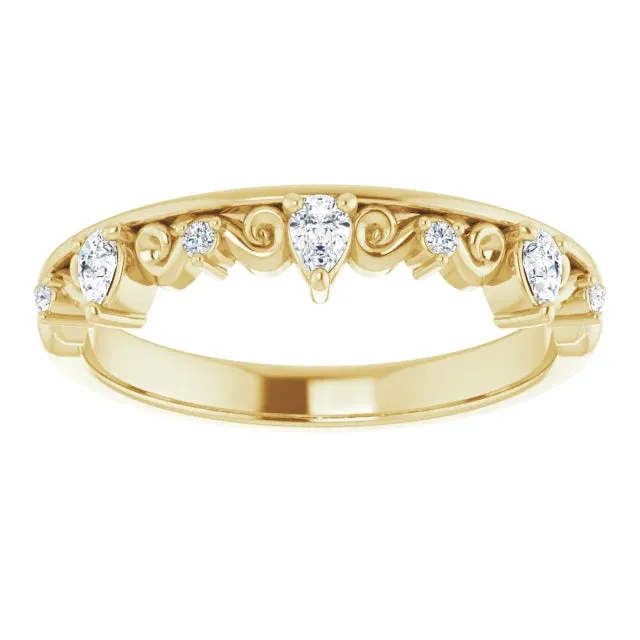 Pear Scroll Anniversary Band