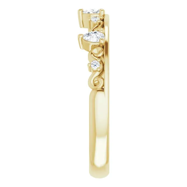Pear Scroll Anniversary Band