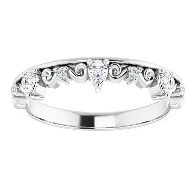 Pear Scroll Anniversary Band