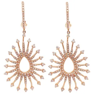 Pear Shaped Diamond Designer Earrings