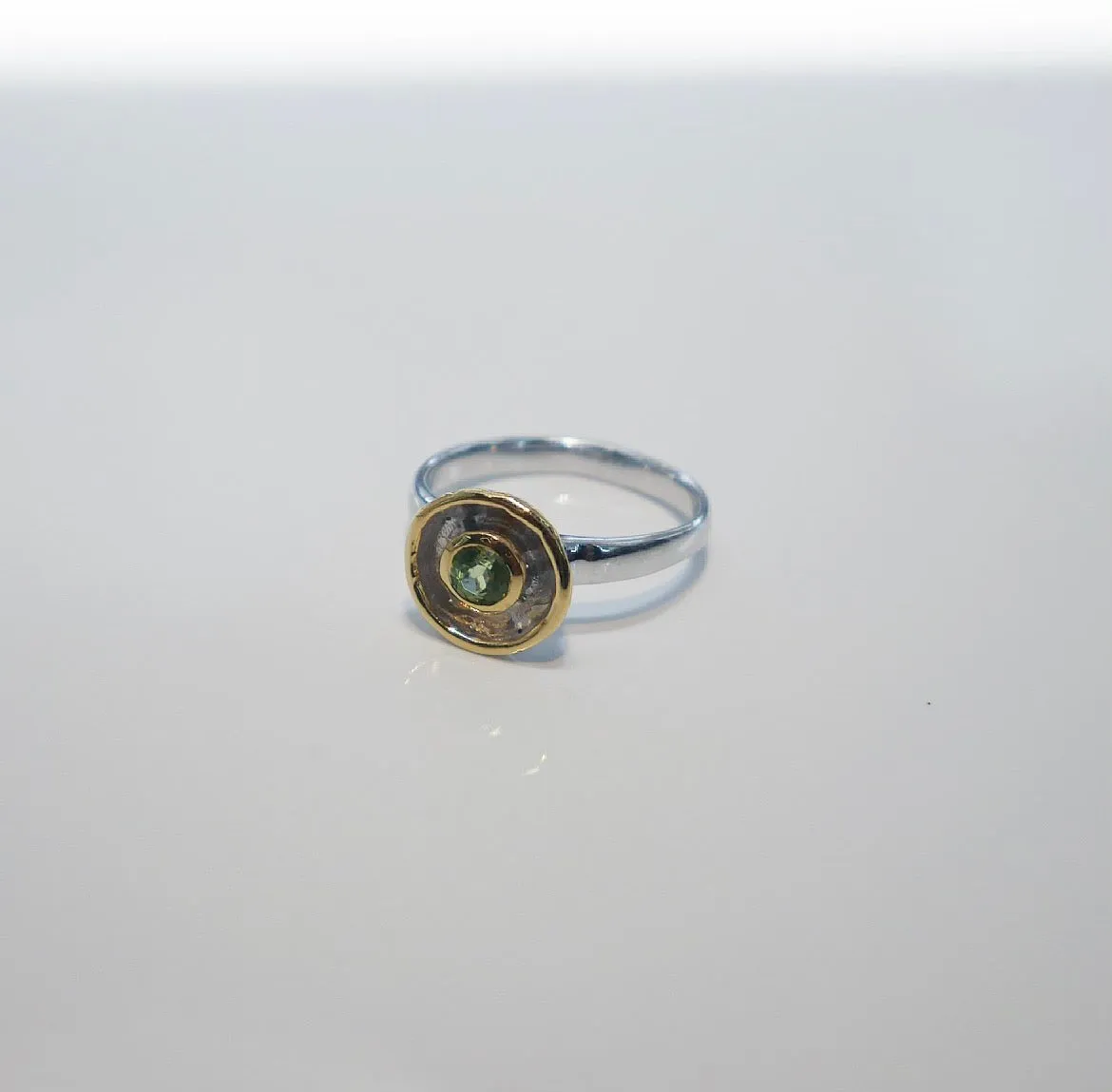 Peridot Gemstone Ring, 925 Sterling Silver, Natural Gemstone Dainty Statement Ring