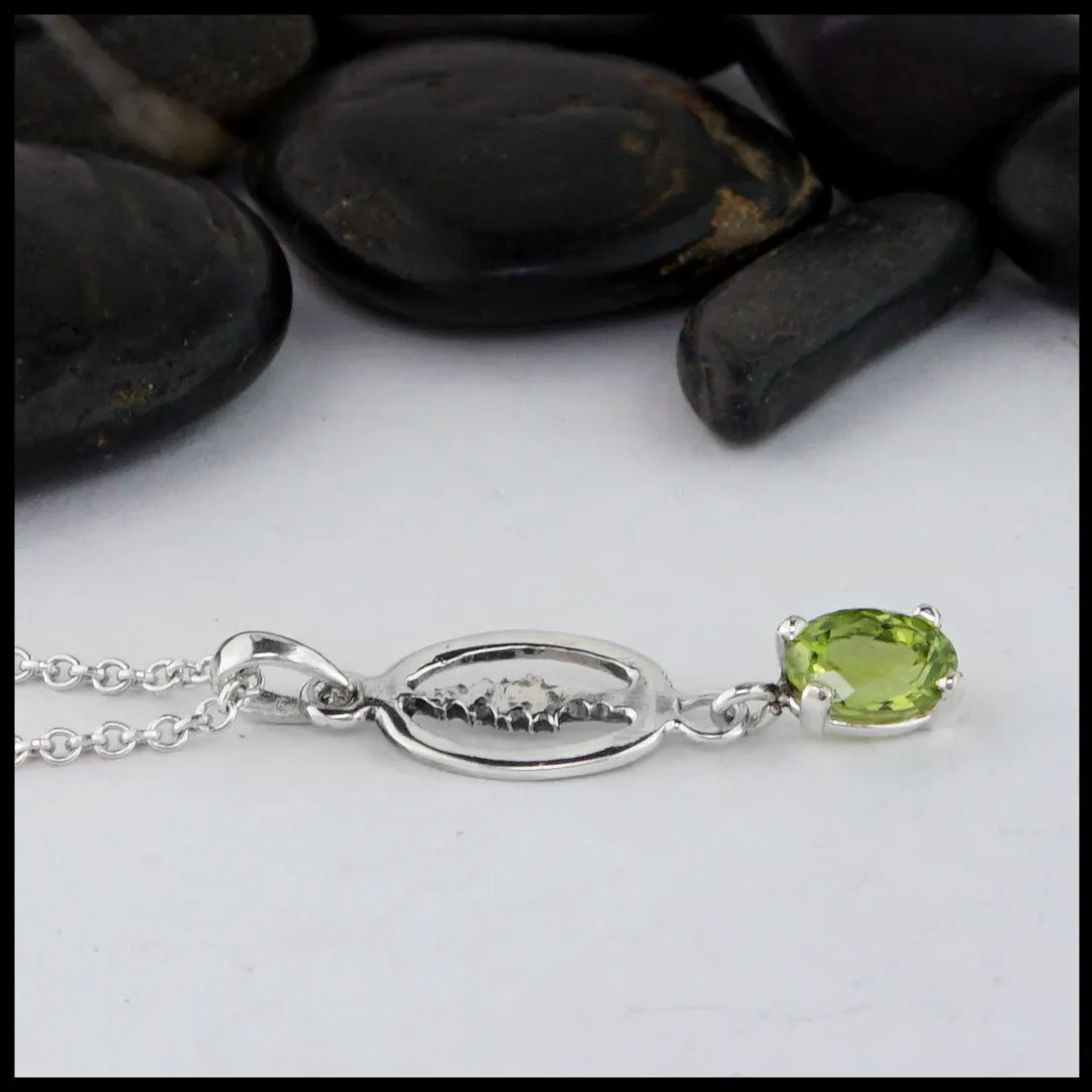 Pine Tree Pendant with Peridot