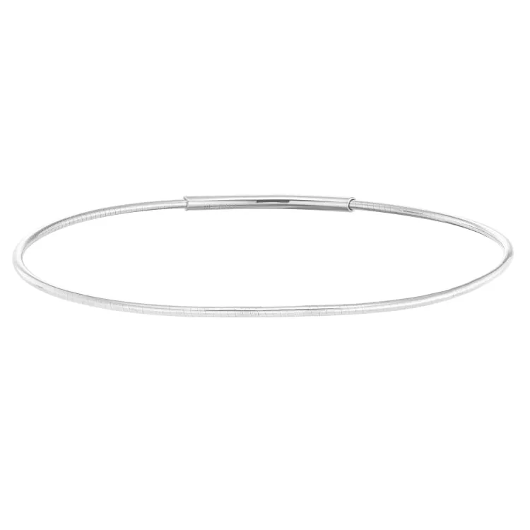 Platinum Finish Sterling Silver Flexible Birthgem Charm Bracelet 7.5