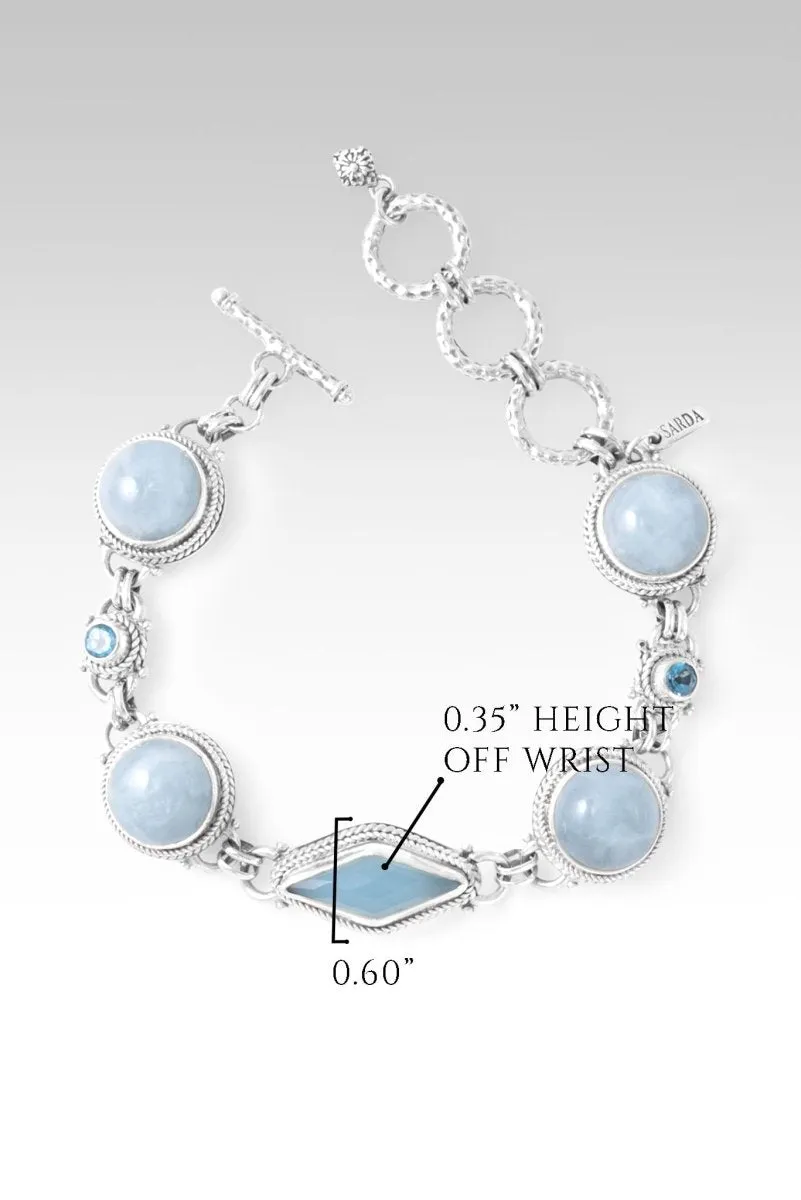 Prayerful Heart Bracelet™ in Paraiba Chalcedony