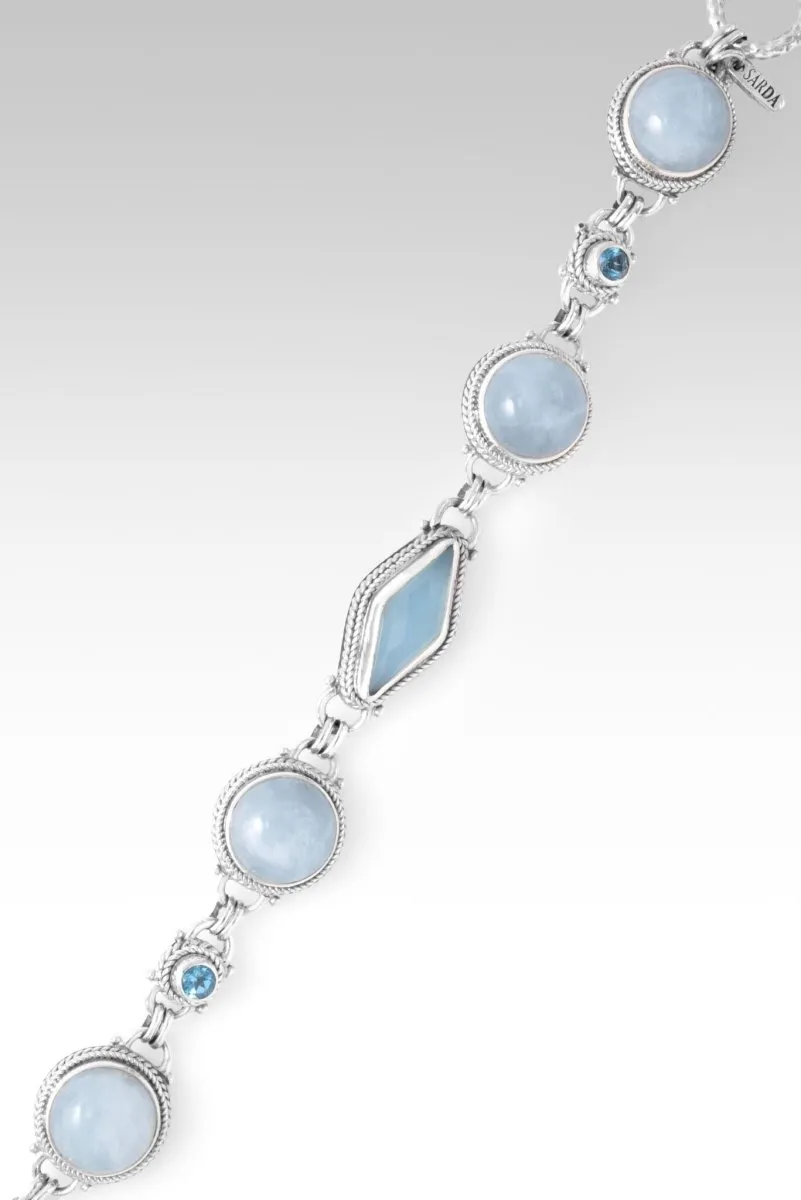 Prayerful Heart Bracelet™ in Paraiba Chalcedony