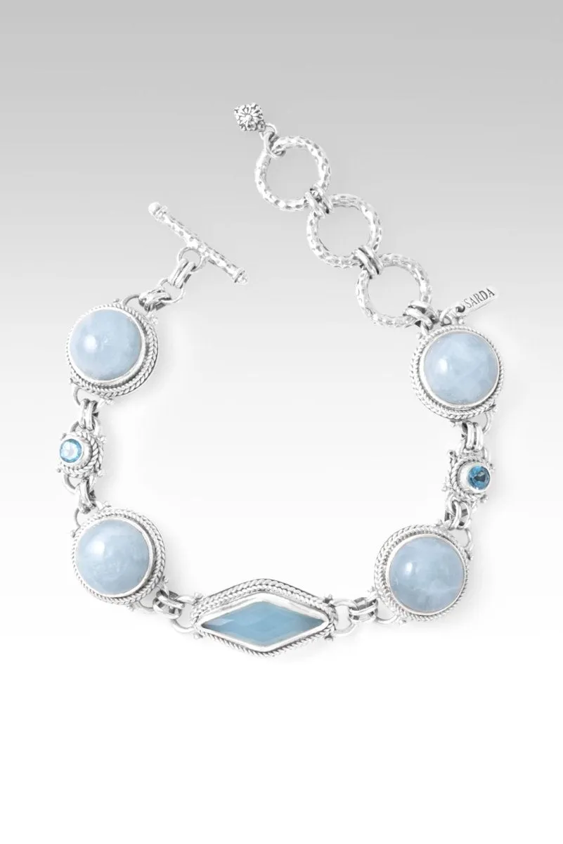 Prayerful Heart Bracelet™ in Paraiba Chalcedony