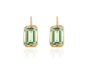 Presiolite Gold Bezel Manhattan Earrings