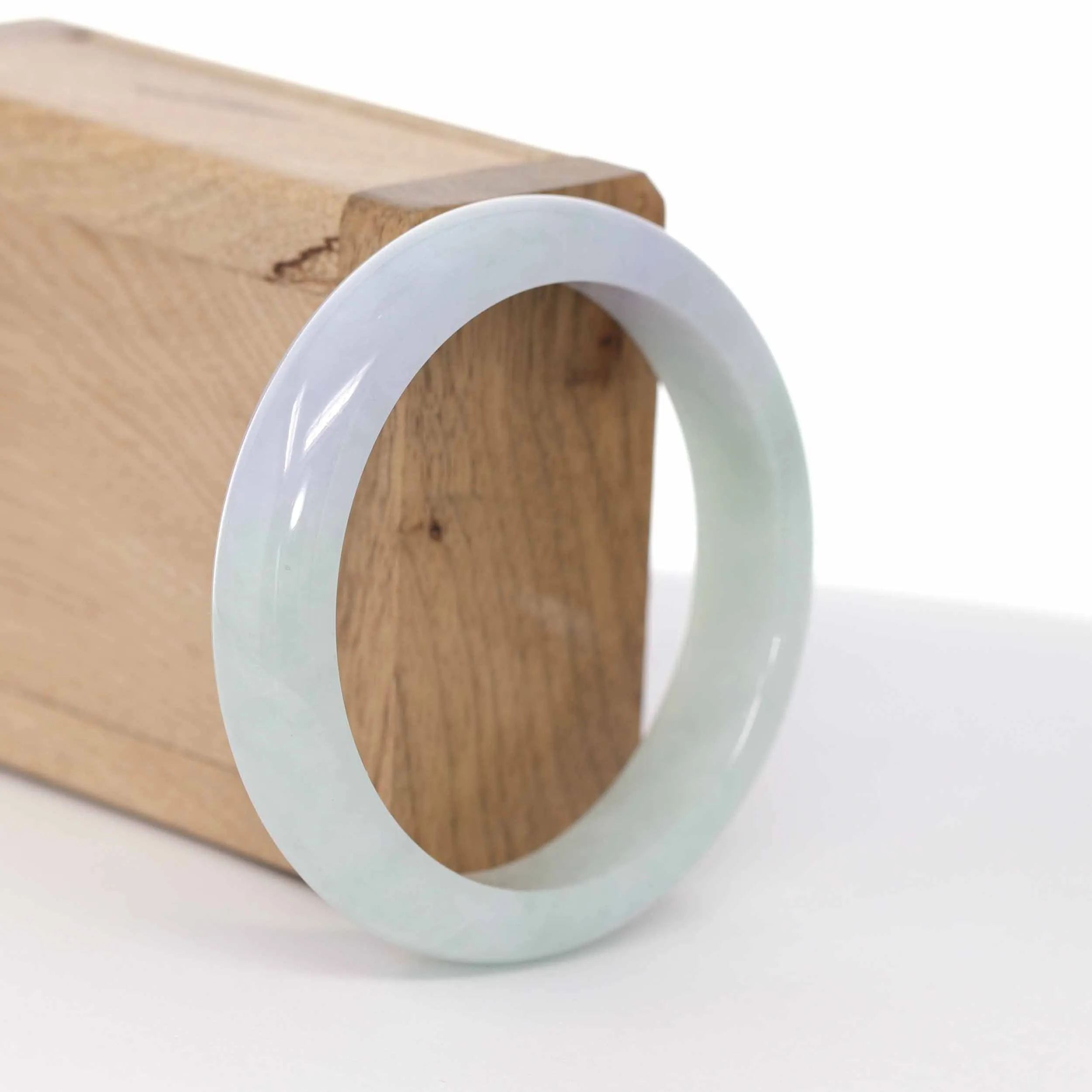 RealJade® Co. "Classic Bangle" Lavender Natural Burmese Jadeite Jade Bangle (56.13 mm ) #612