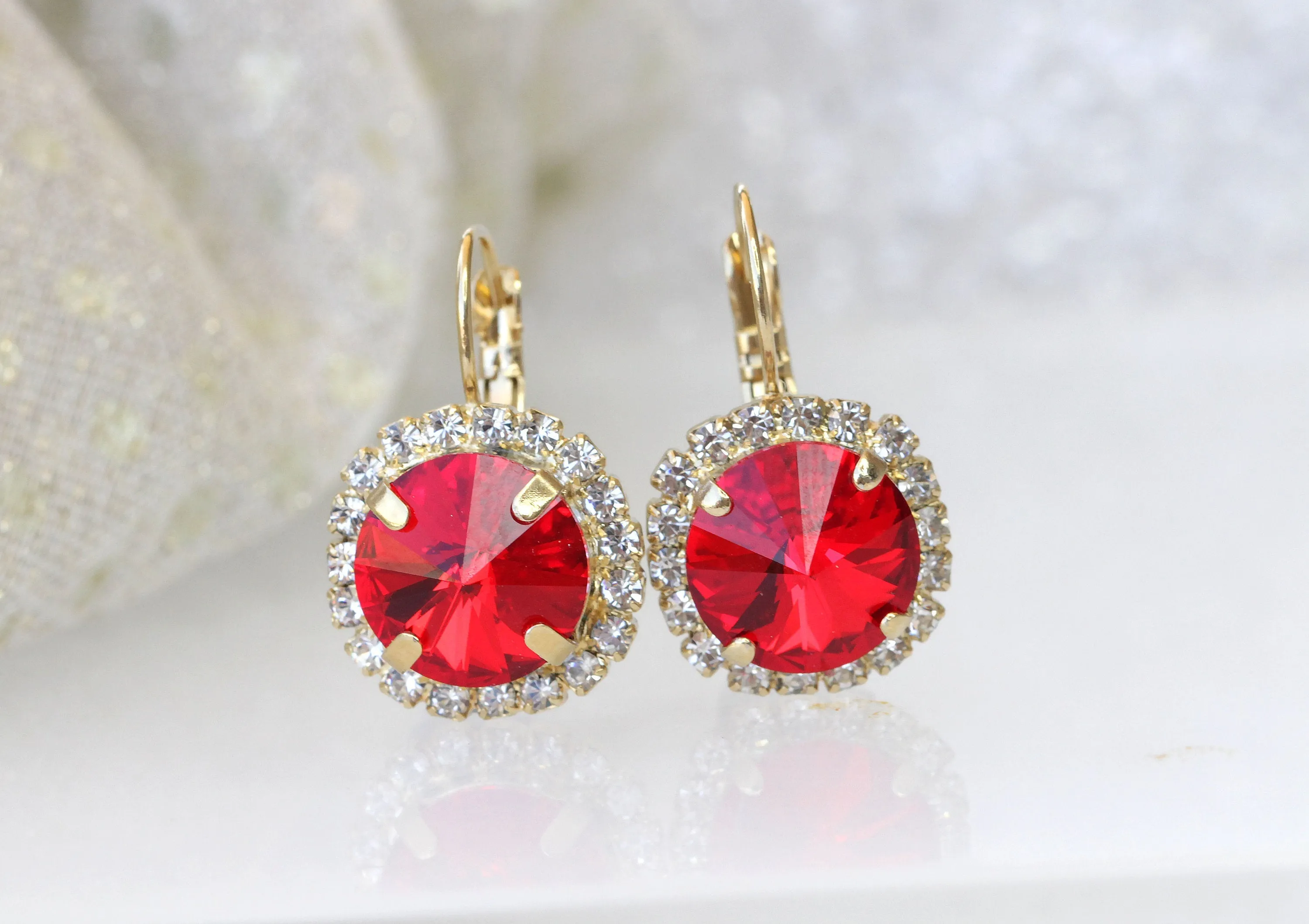 RED DROP EARRINGS
