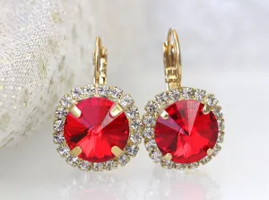RED DROP EARRINGS