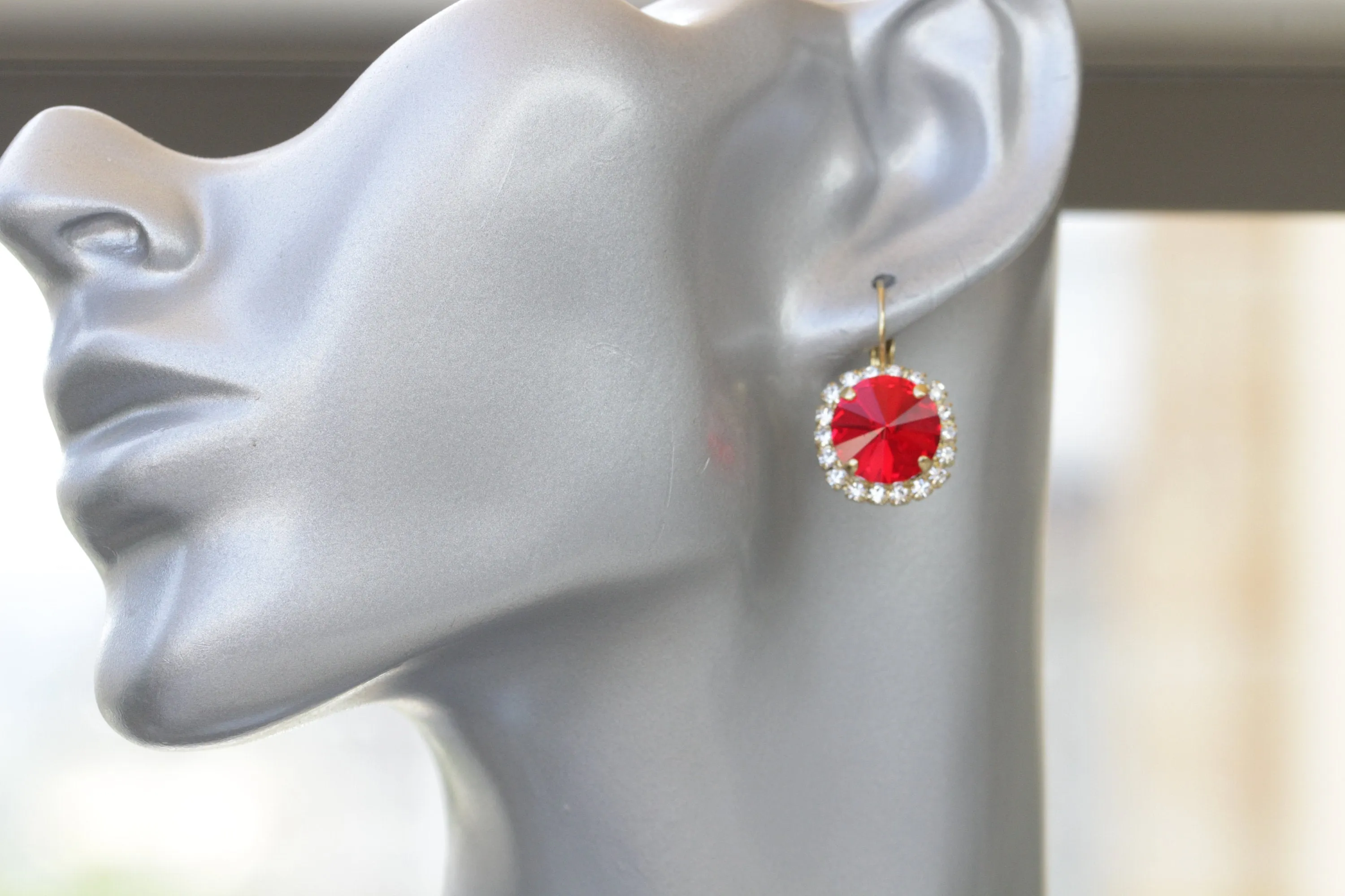 RED DROP EARRINGS