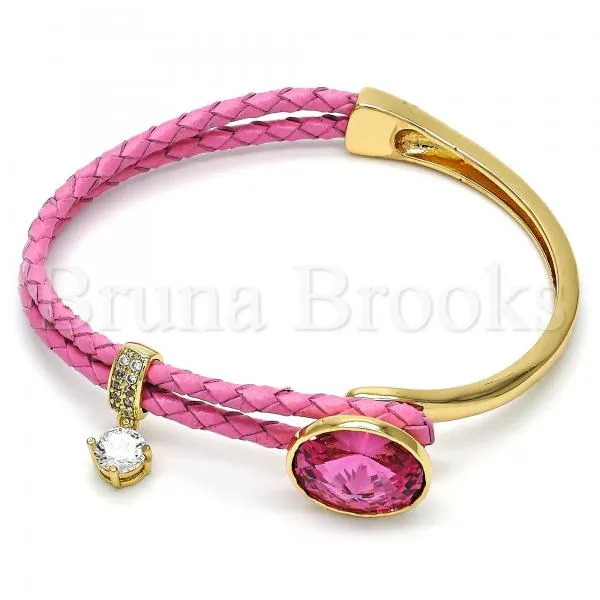 Rhodium Plated Individual Bangle, with Swarovski Crystals and Micro Pave, Rhodium Tone