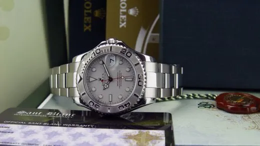 ROLEX 35mm Midsize Platinum & Stainless Steel Yachmaster Model 168622