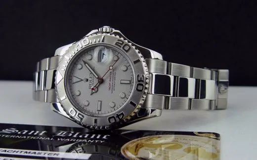 ROLEX 35mm Midsize Platinum & Stainless Steel Yachmaster Model 168622