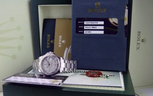 ROLEX 35mm Midsize Platinum & Stainless Steel Yachmaster Model 168622