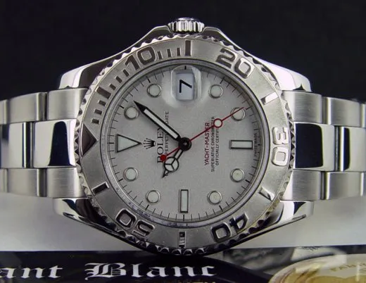 ROLEX 35mm Midsize Platinum & Stainless Steel Yachmaster Model 168622