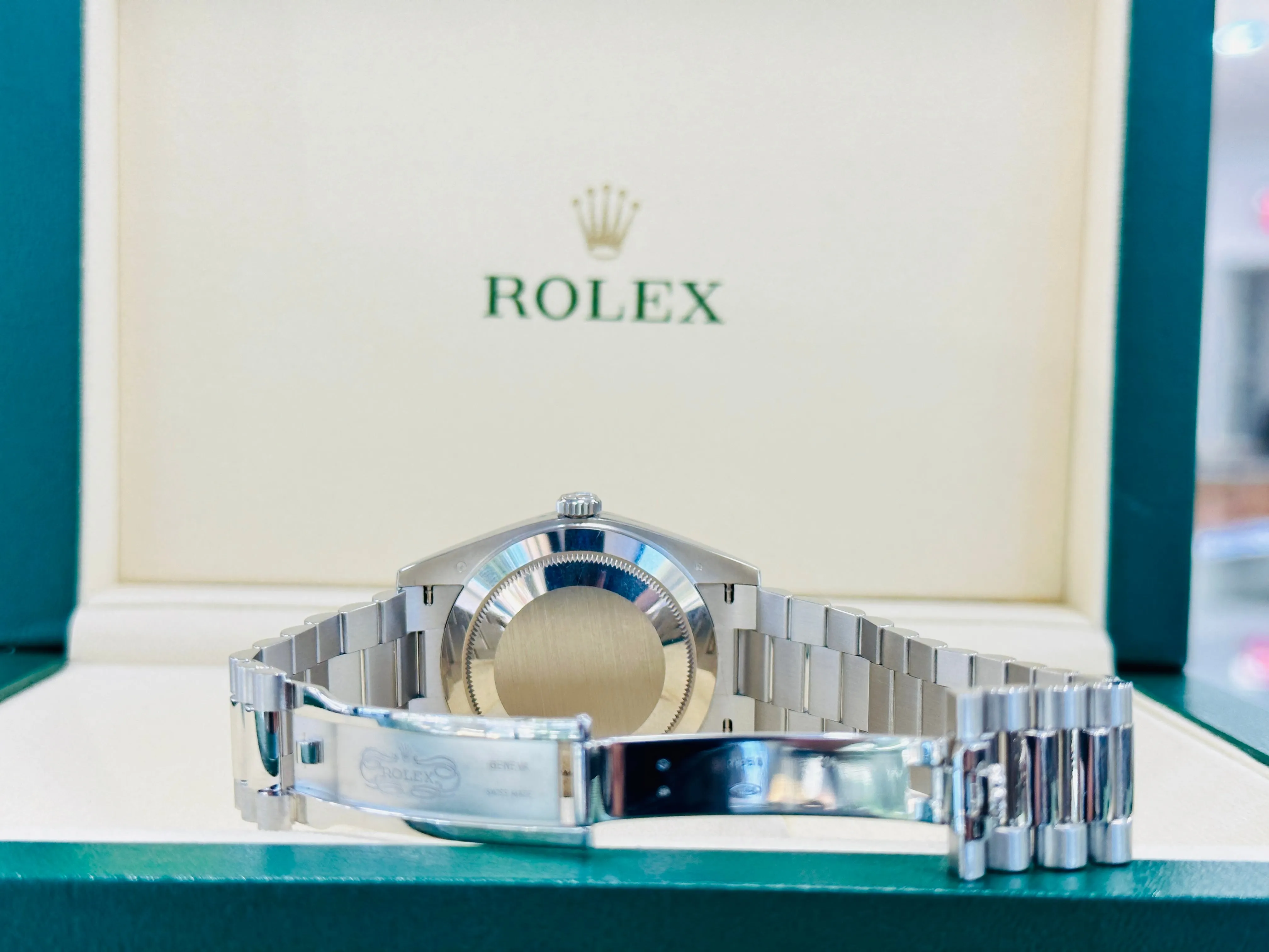 Rolex Day-Date 40mm Platinum 228206 Grey PreOwned