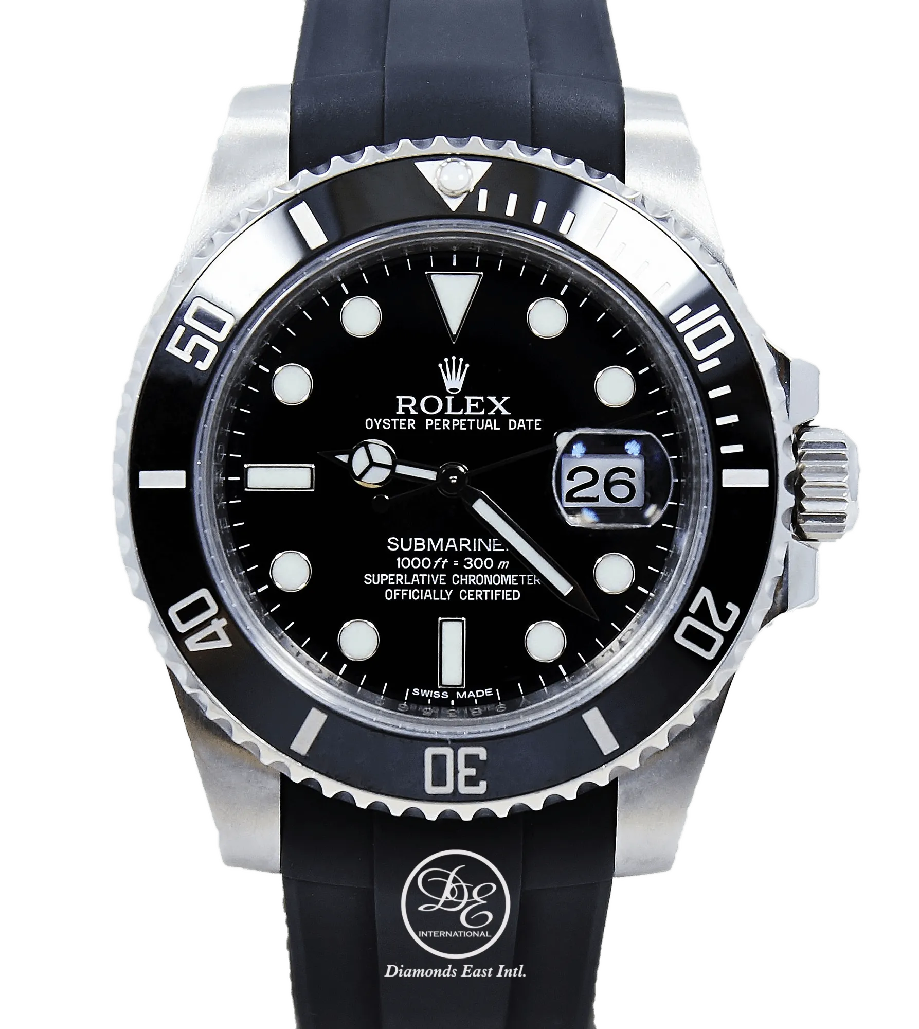 Rolex Oyster Perpetual Submariner Date 116610 LN RUBBER B & OYSTER BRACELET