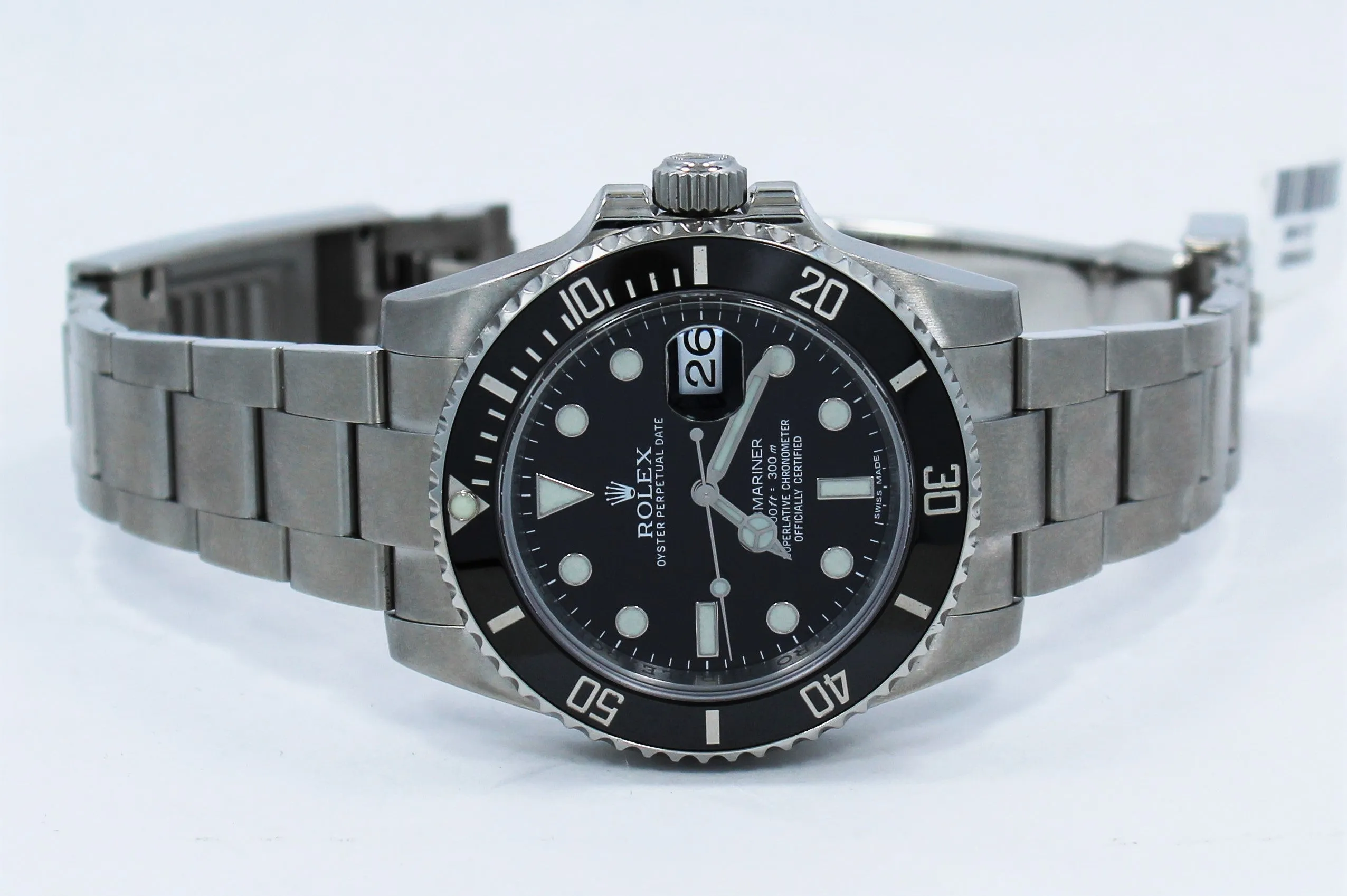 Rolex Oyster Perpetual Submariner Date 116610 LN RUBBER B & OYSTER BRACELET