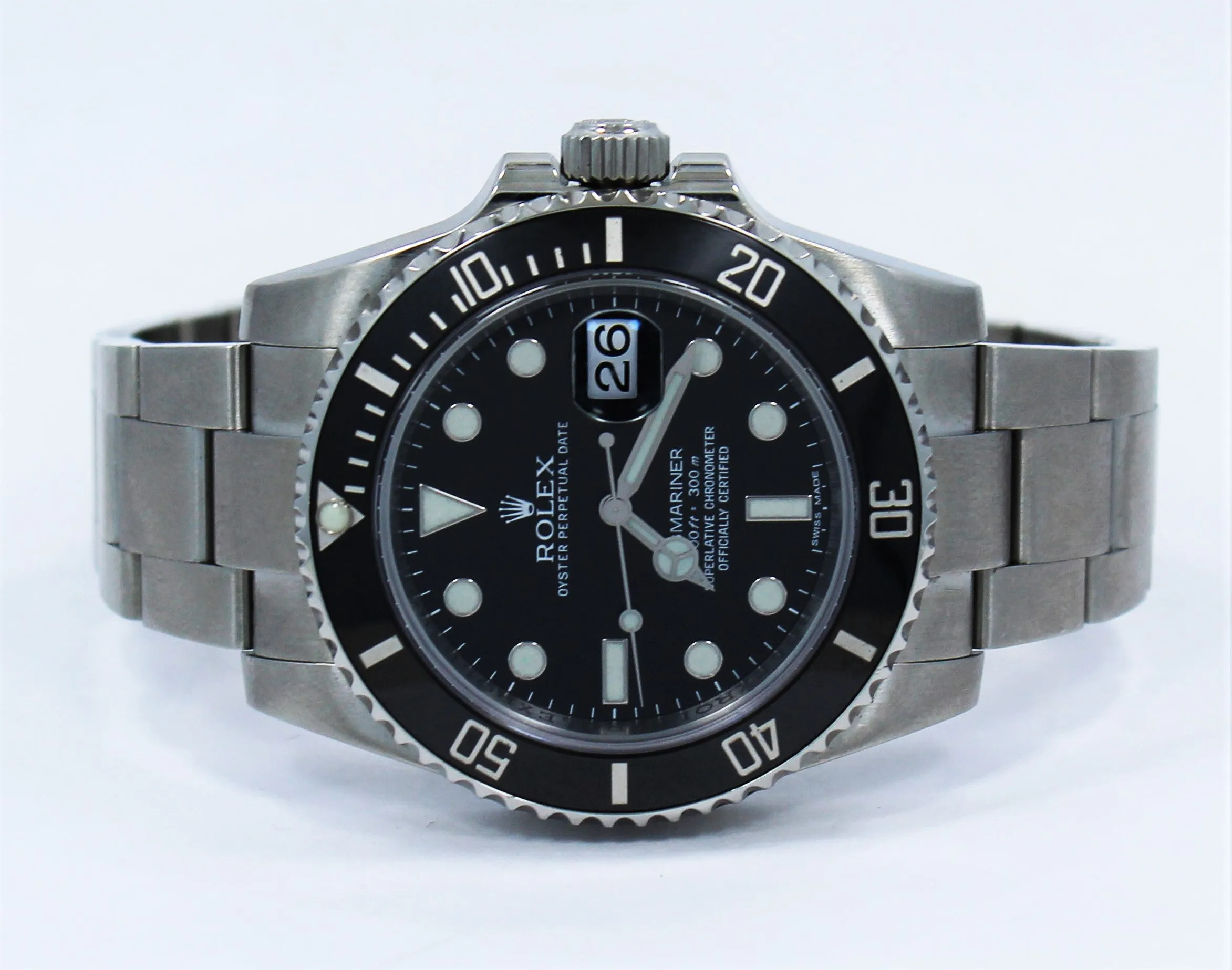 Rolex Oyster Perpetual Submariner Date 116610 LN RUBBER B & OYSTER BRACELET