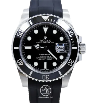 Rolex Oyster Perpetual Submariner Date 116610 LN RUBBER B & OYSTER BRACELET
