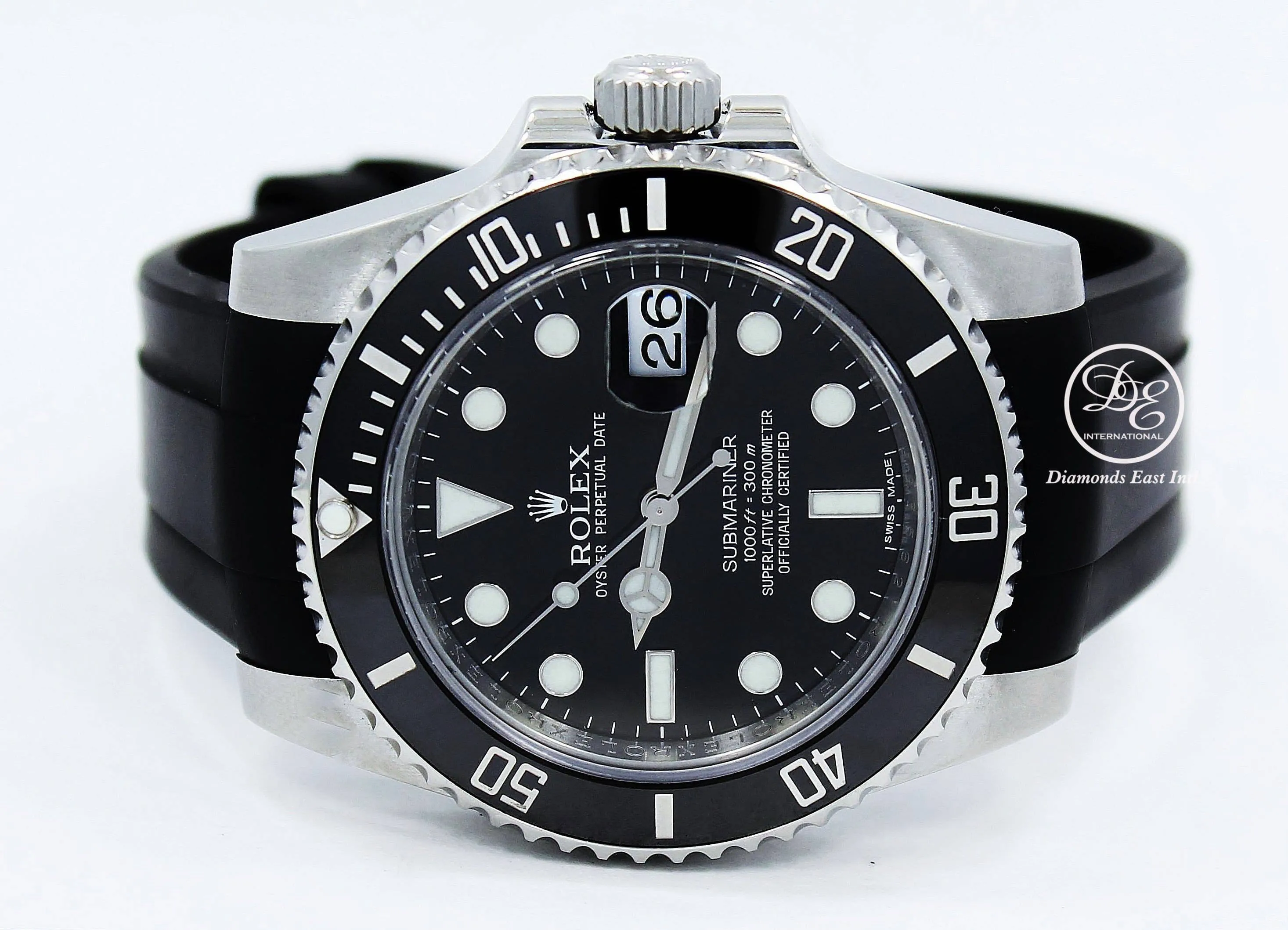Rolex Oyster Perpetual Submariner Date 116610 LN RUBBER B & OYSTER BRACELET