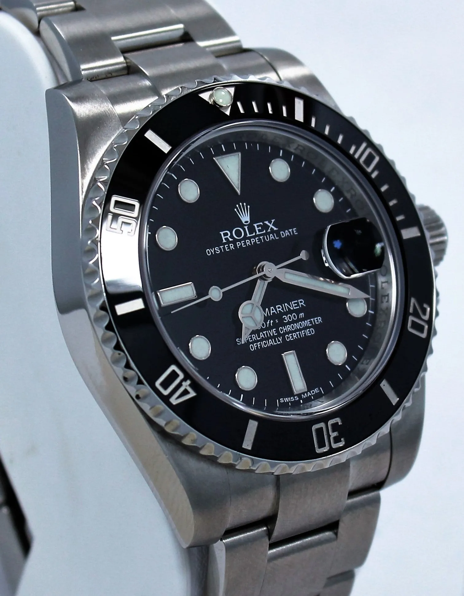 Rolex Oyster Perpetual Submariner Date 116610 LN RUBBER B & OYSTER BRACELET