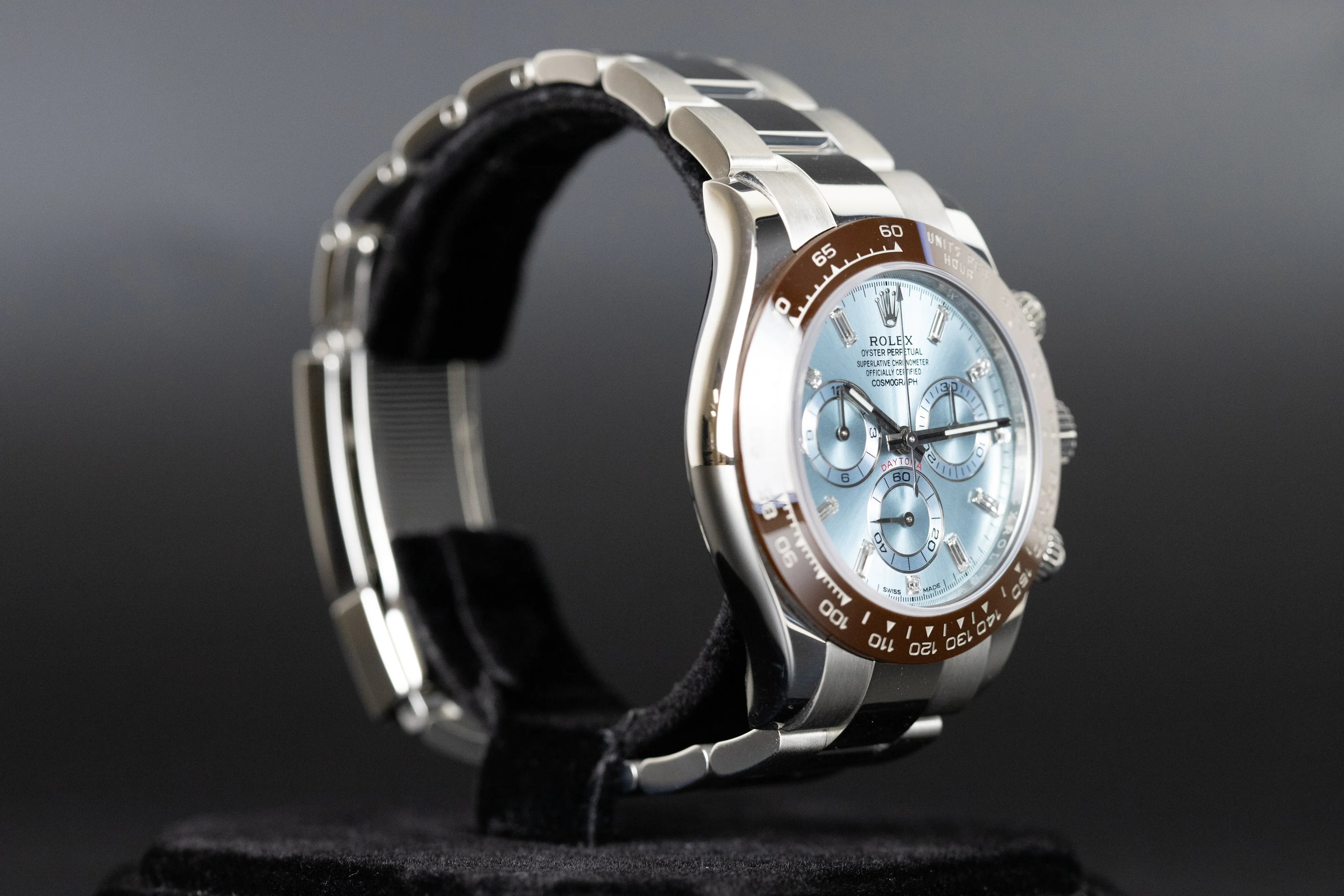 Rolex<br>116506 Daytona Platinum Ceramic Baguette Diamond Dial