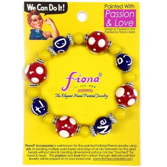 Rosie the Riveter Multi-Color Beaded Bracelet