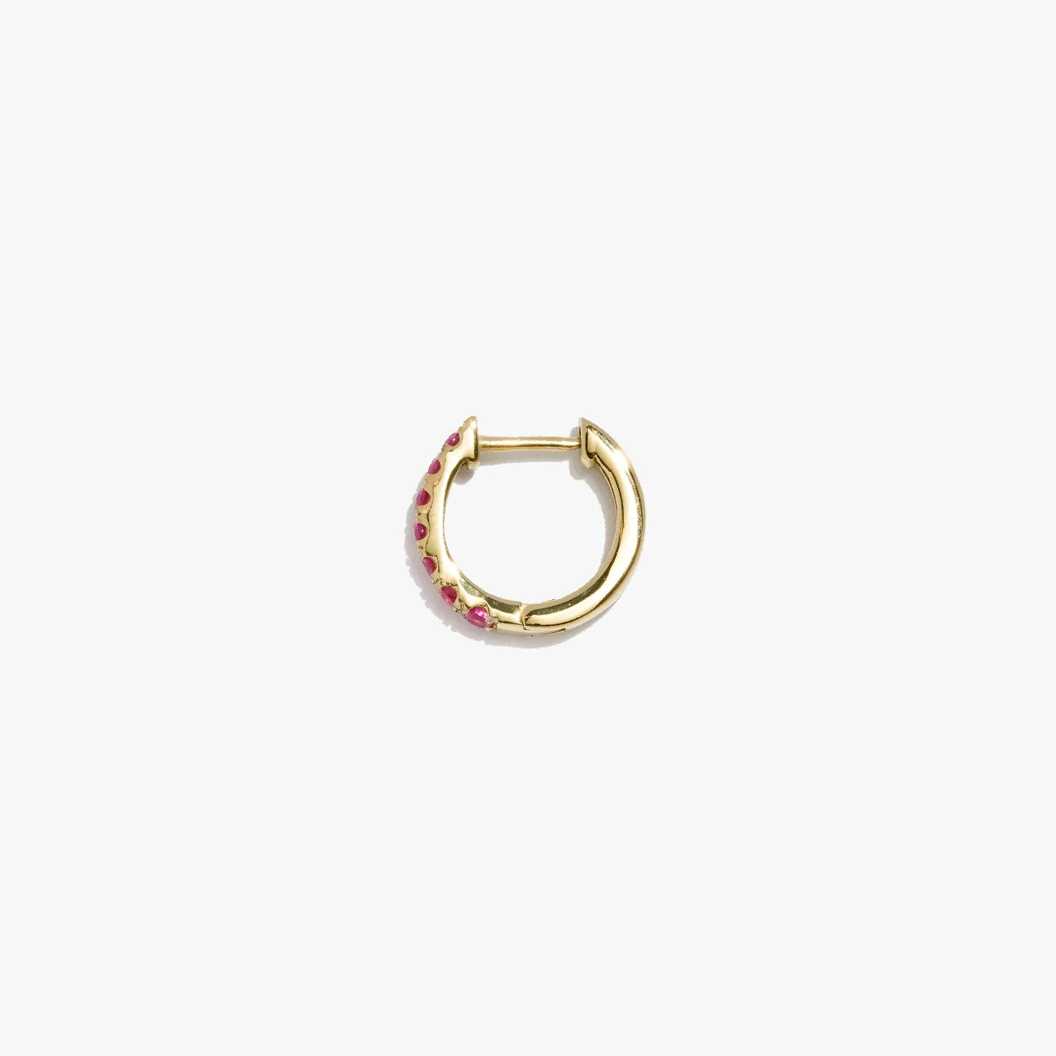 Ruby Satellite Huggie (Single)