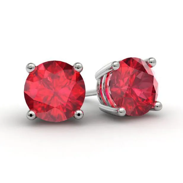 Ruby Stud Earrings