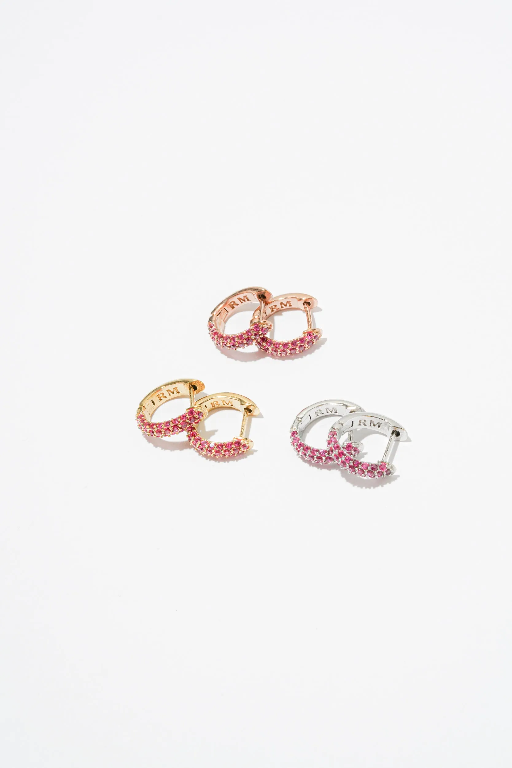 Ruby Supernova Huggie - (Single)