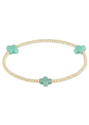 SIGNATURE CROSS BRACELET - MINT