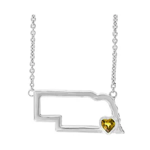 Silver Citrine 1/8Ctw Pendant