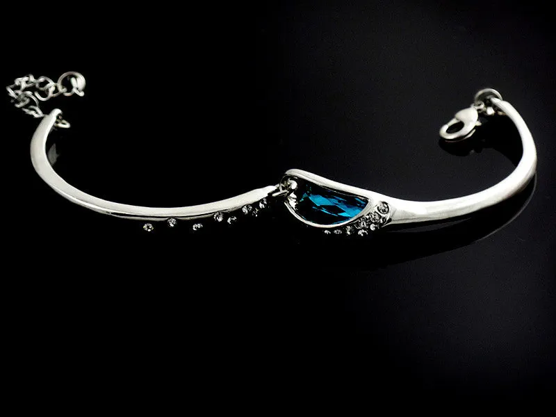 Simply Elegant Ocean Blue Women's Bracelet with Gift Box