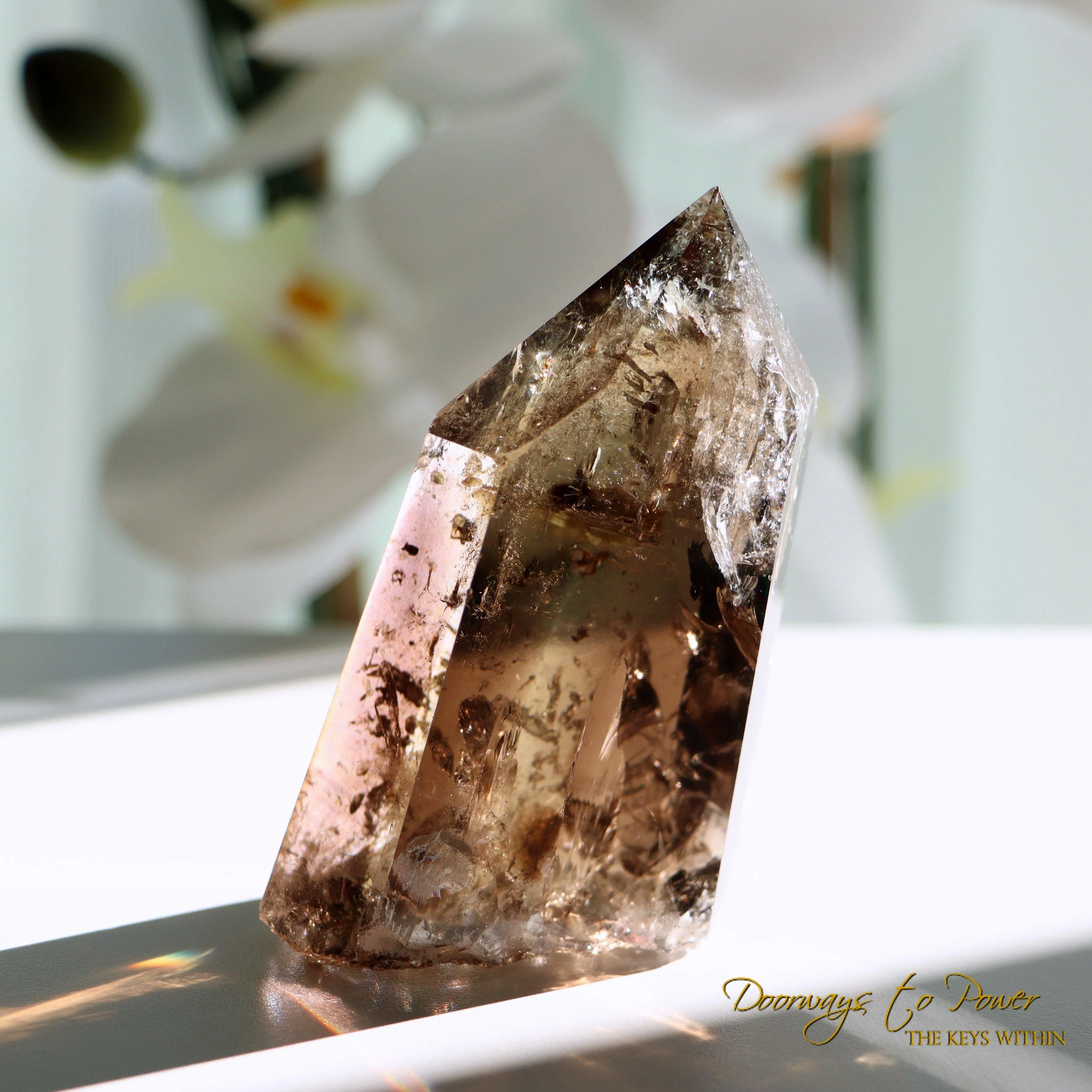 Smoky Citrine Phantom Quartz Crystal Generator Point